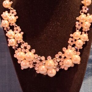 Lustrous Pearl and Crystal Necklace